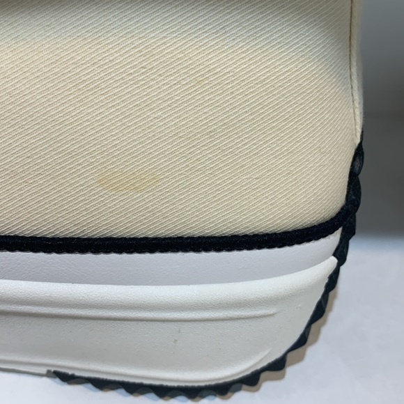 CREAM HIGH TOP CANVAS SNEAKERS - Picture 3 of 8